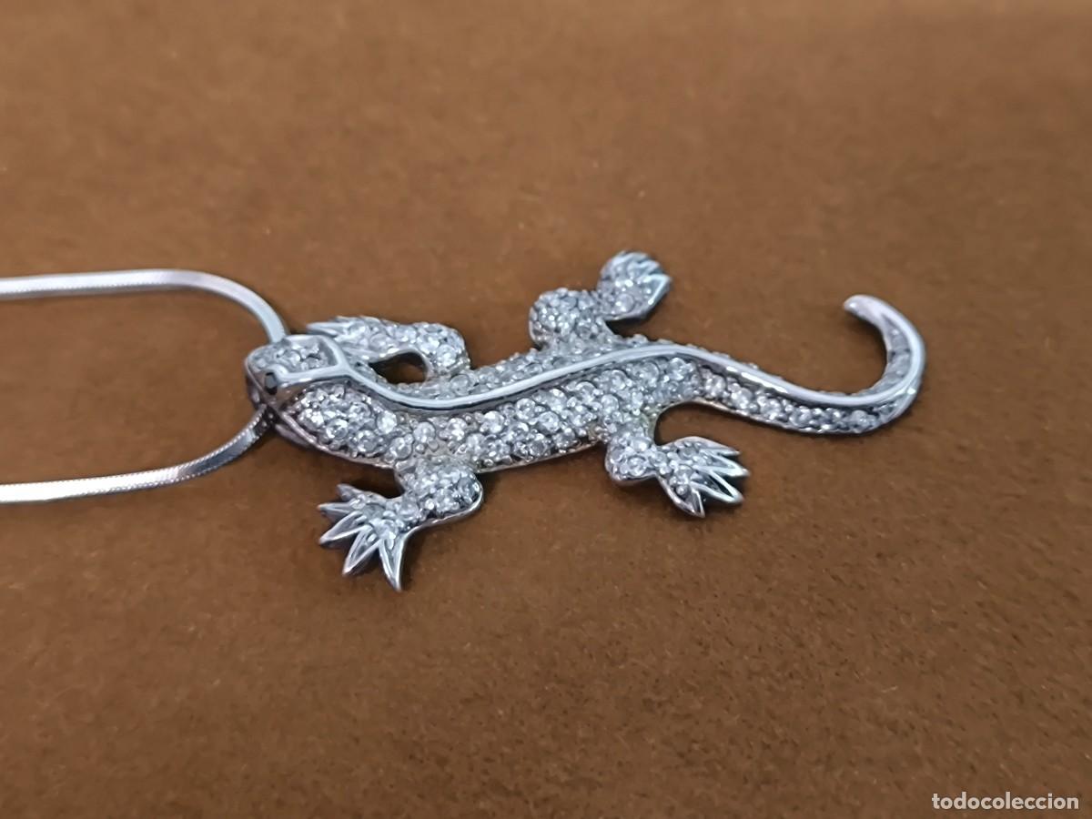 Antig&uuml;edades: COLLAR CON COLGANTE TIPO SALAMANDRA EN PLATA - Foto 8