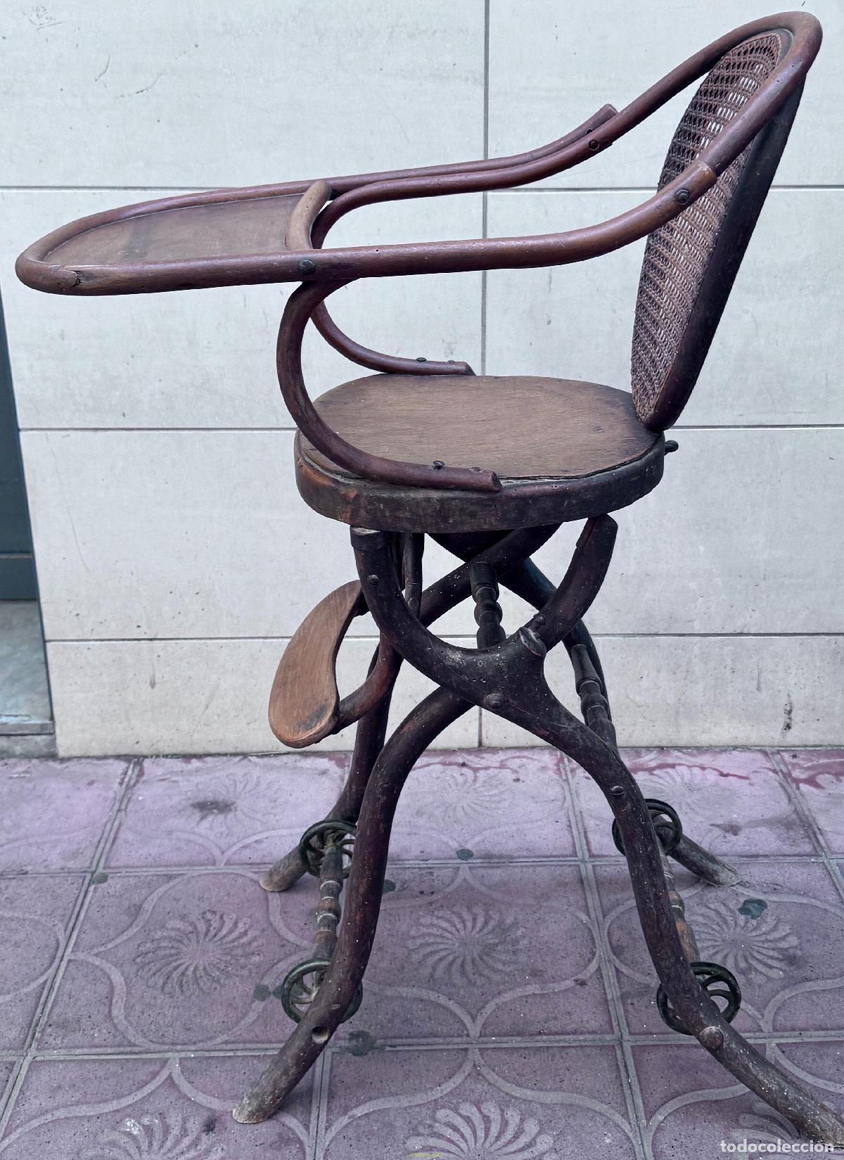 Antig&uuml;edades: ANTIGUA TRONA DE MADERA. Siglo XIX - Foto 3