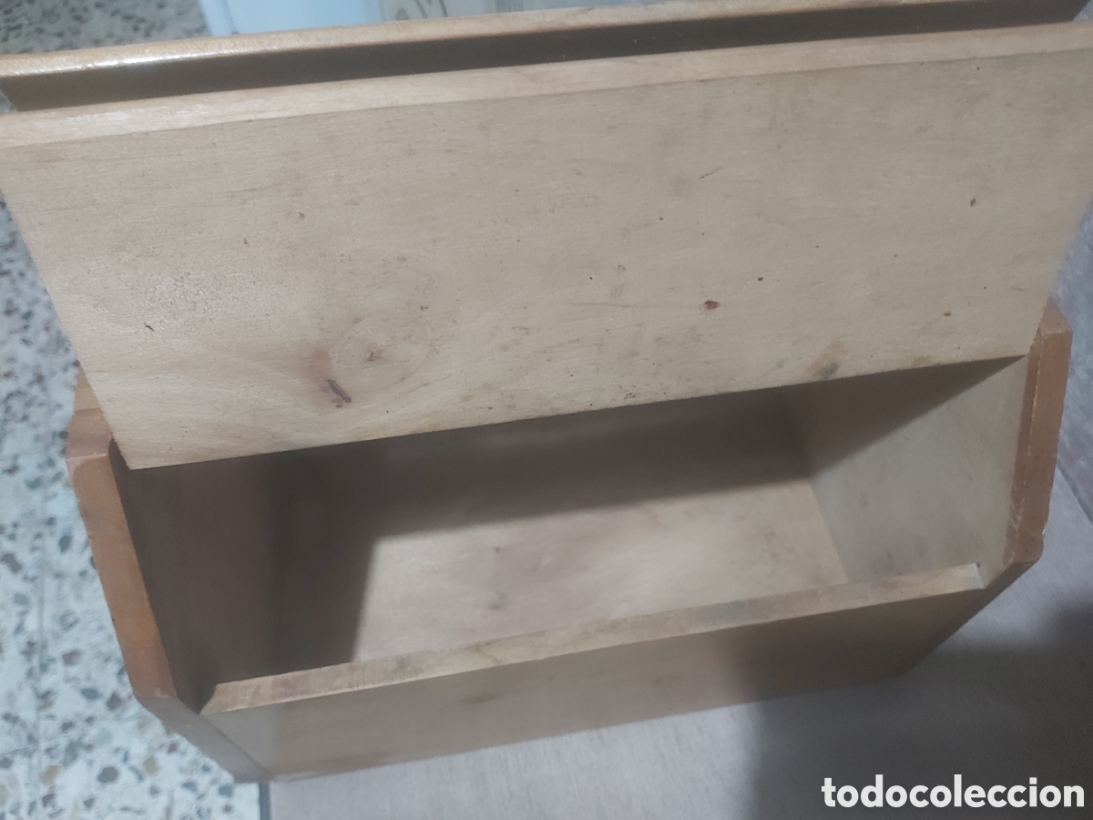 Antig&uuml;edades: Caja limpiabotas de madera. Sin roturas. - Foto 6