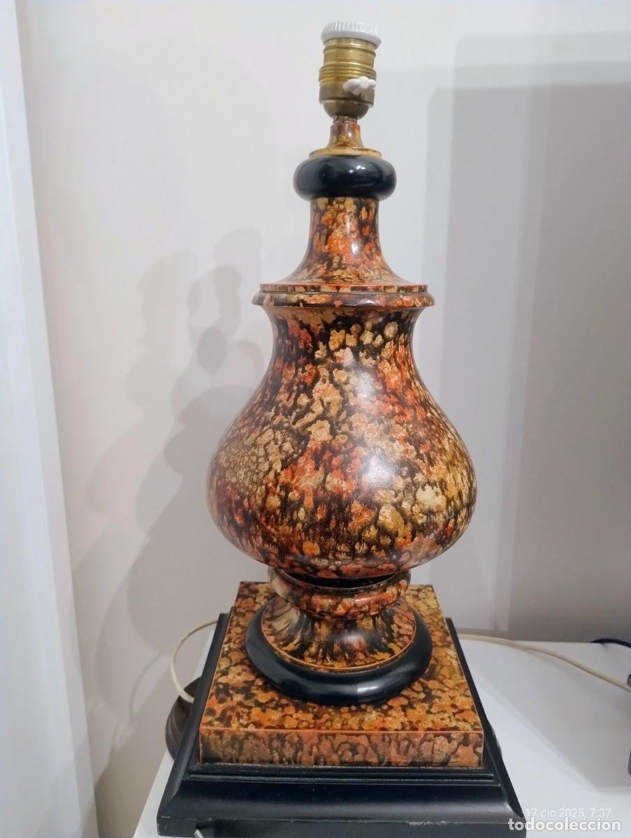 Antig&uuml;edades: Charolles tortoiseshell earthenware lamp from the 80s - Foto 3