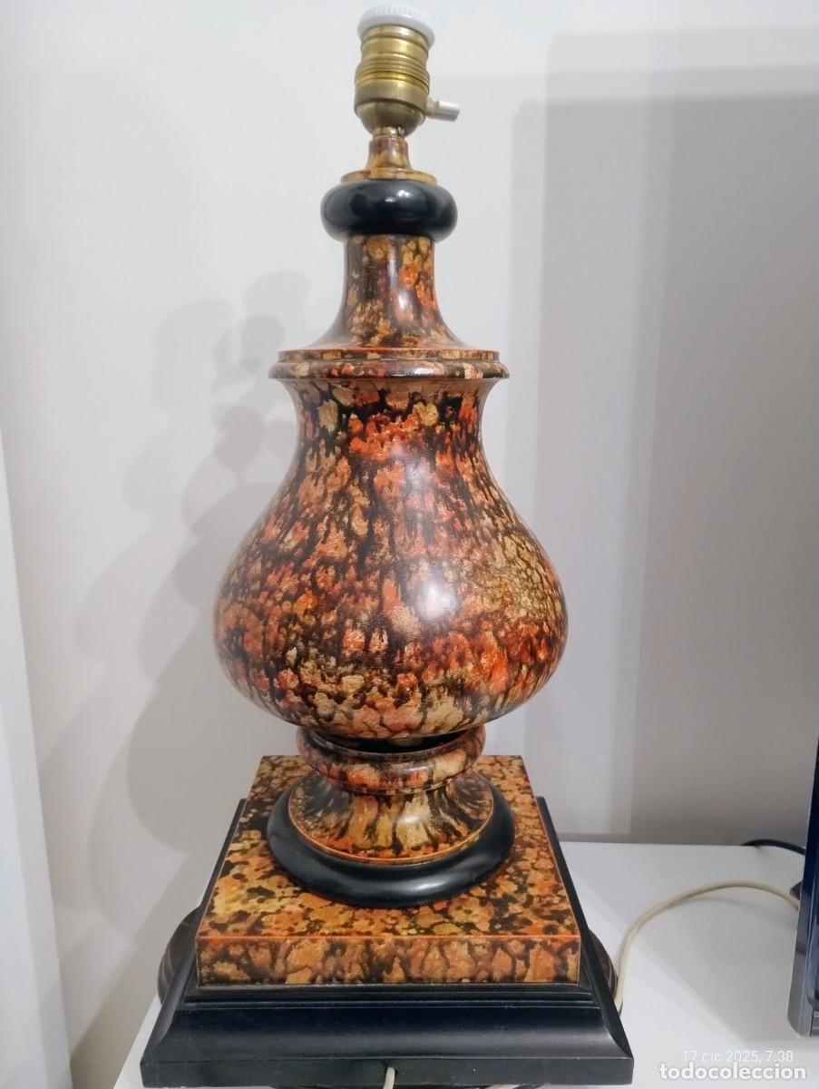 Antig&uuml;edades: Charolles tortoiseshell earthenware lamp from the 80s - Foto 4