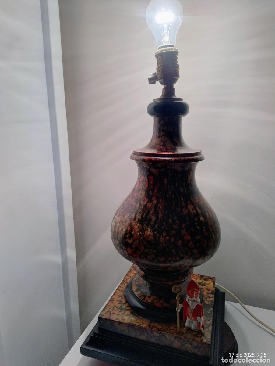 Antig&uuml;edades: Charolles tortoiseshell earthenware lamp from the 80s - Foto 7
