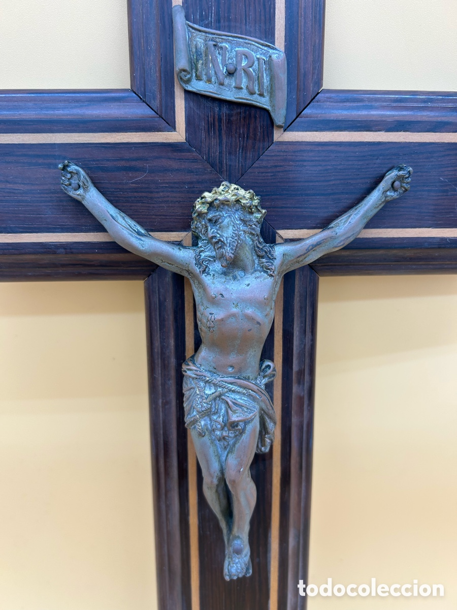 Antig&uuml;edades: Cruz de madera de jacaranda - Foto 2