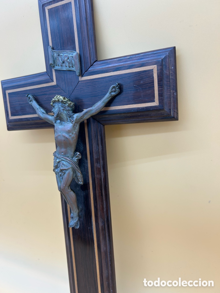 Antig&uuml;edades: Cruz de madera de jacaranda - Foto 3