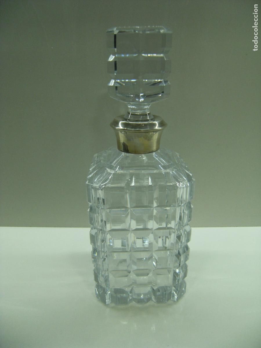 Antig&uuml;edades: LICORERA CRISTAL TALLADO PLATA - Foto 1
