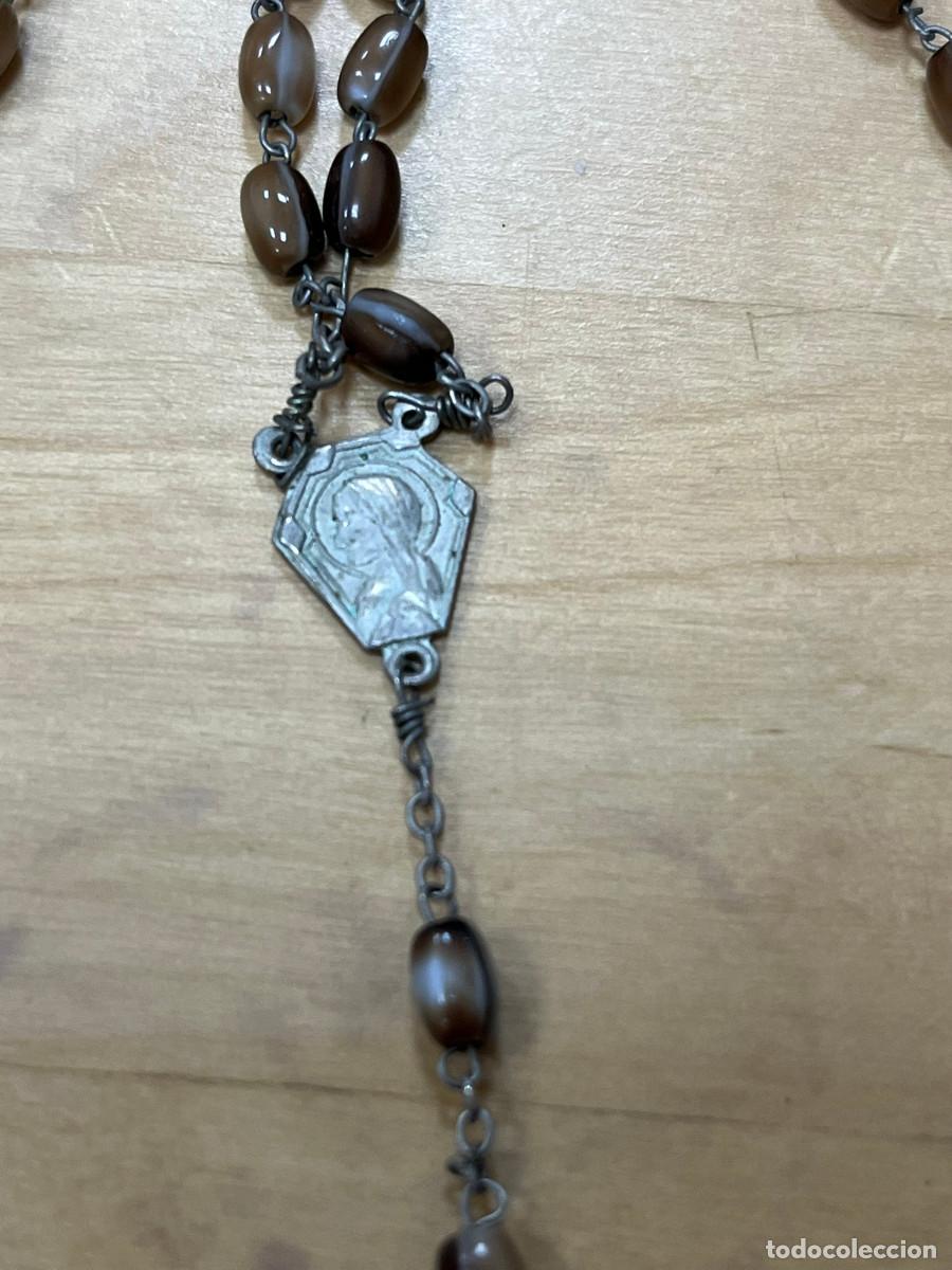 Antig&uuml;edades: Antiguo rosario con medalla - Foto 3