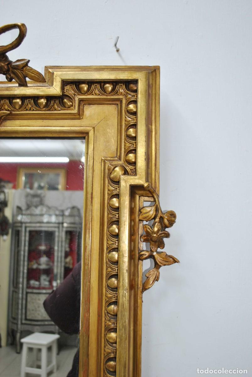Antig&uuml;edades: ESPEJO ORO COPETE TALLADO - Foto 3