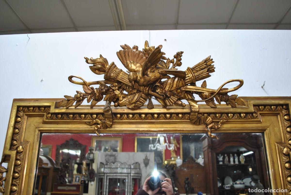 Antig&uuml;edades: ESPEJO ORO COPETE TALLADO - Foto 4