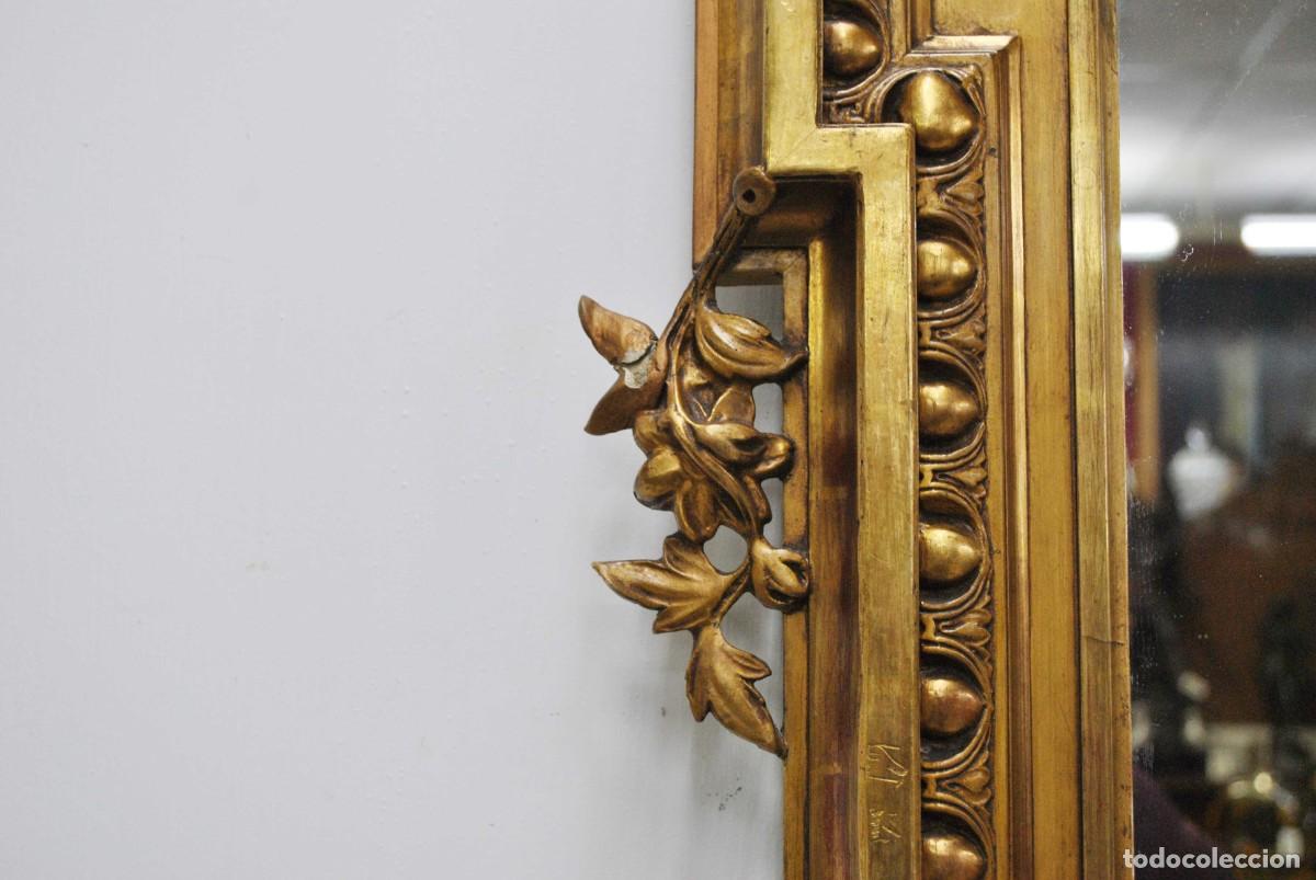 Antig&uuml;edades: ESPEJO ORO COPETE TALLADO - Foto 5