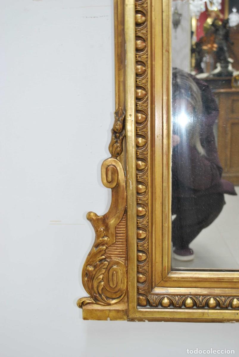 Antig&uuml;edades: ESPEJO ORO COPETE TALLADO - Foto 6