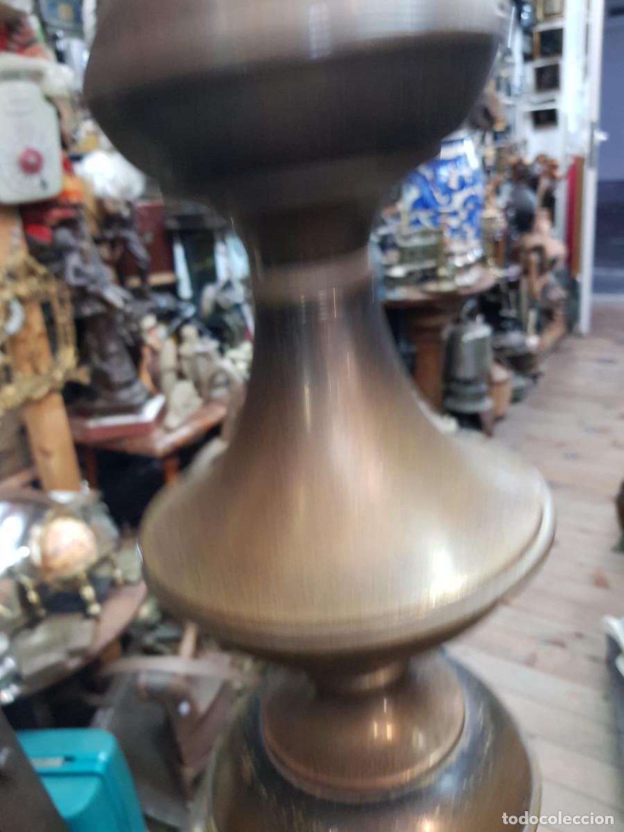 Antig&uuml;edades: ANTIGUO PIE DE LAMPARA DE BRONCE-FUNCIONA - Foto 10