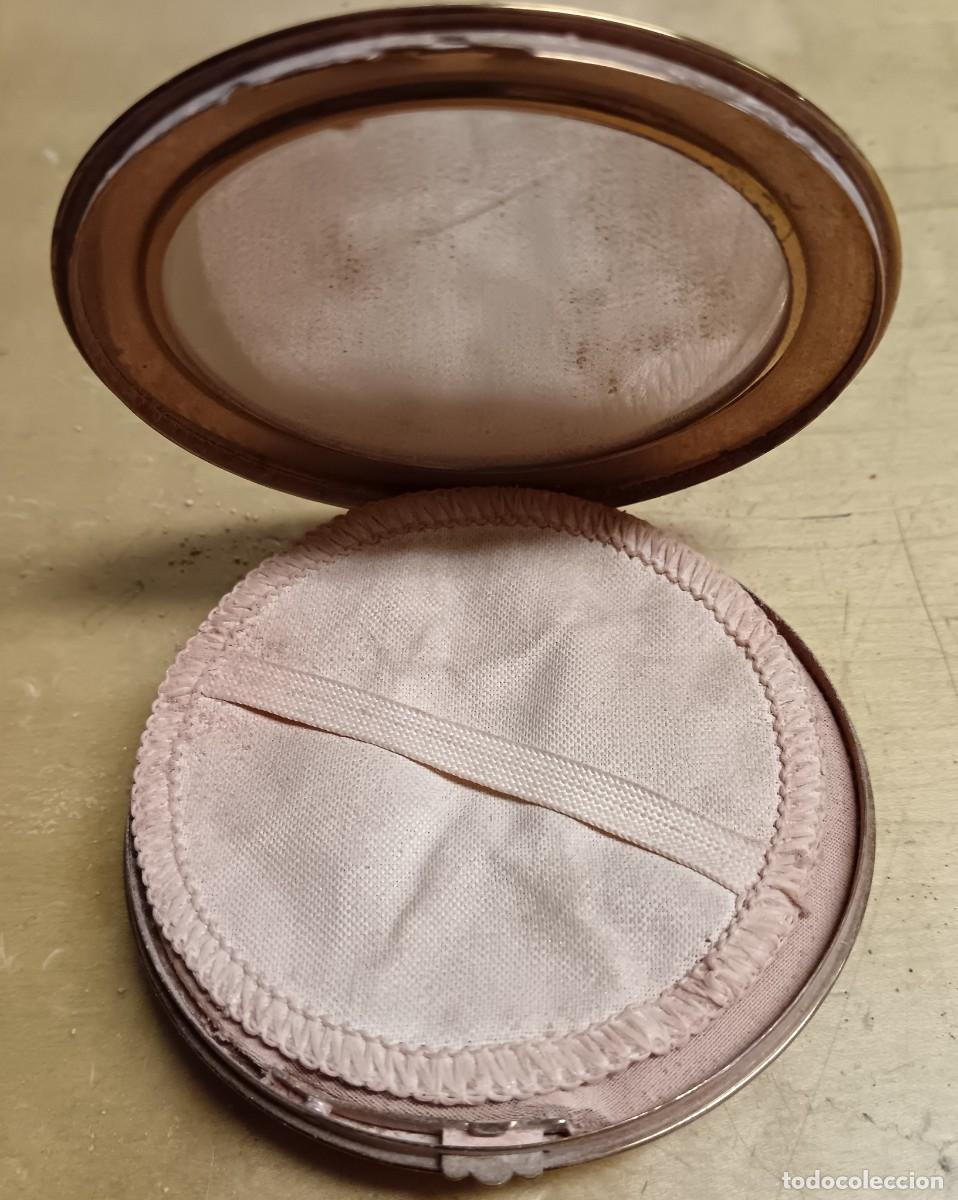 Antig&uuml;edades: POLVERA DORADA LIMOGES 8 CM. DI&Aacute;METRO - Foto 2