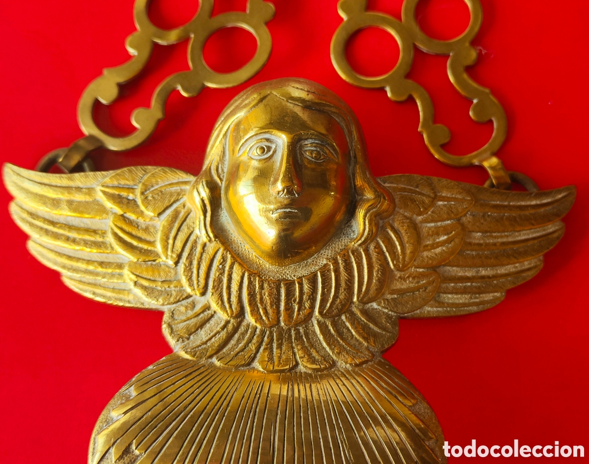 Antig&uuml;edades: Angelito antiguo de bronce - Foto 2