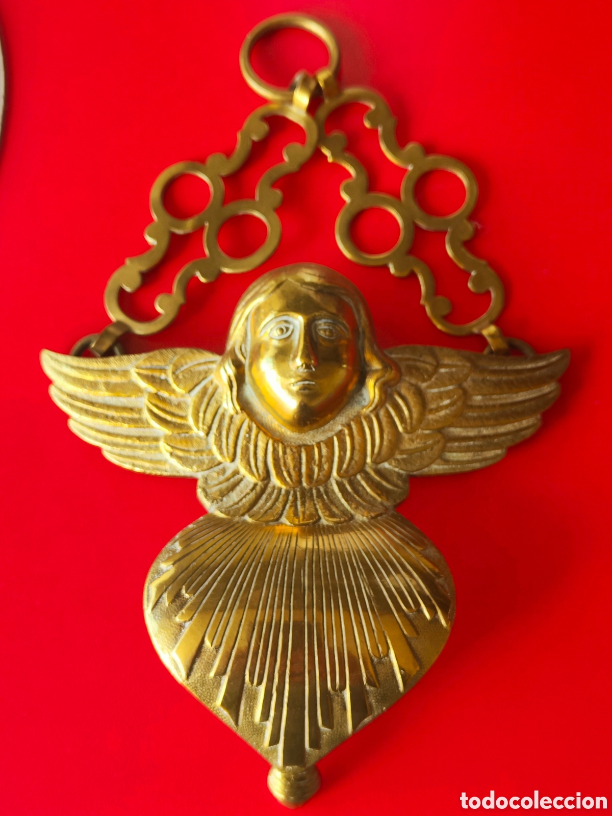 Antig&uuml;edades: Angelito antiguo de bronce - Foto 1