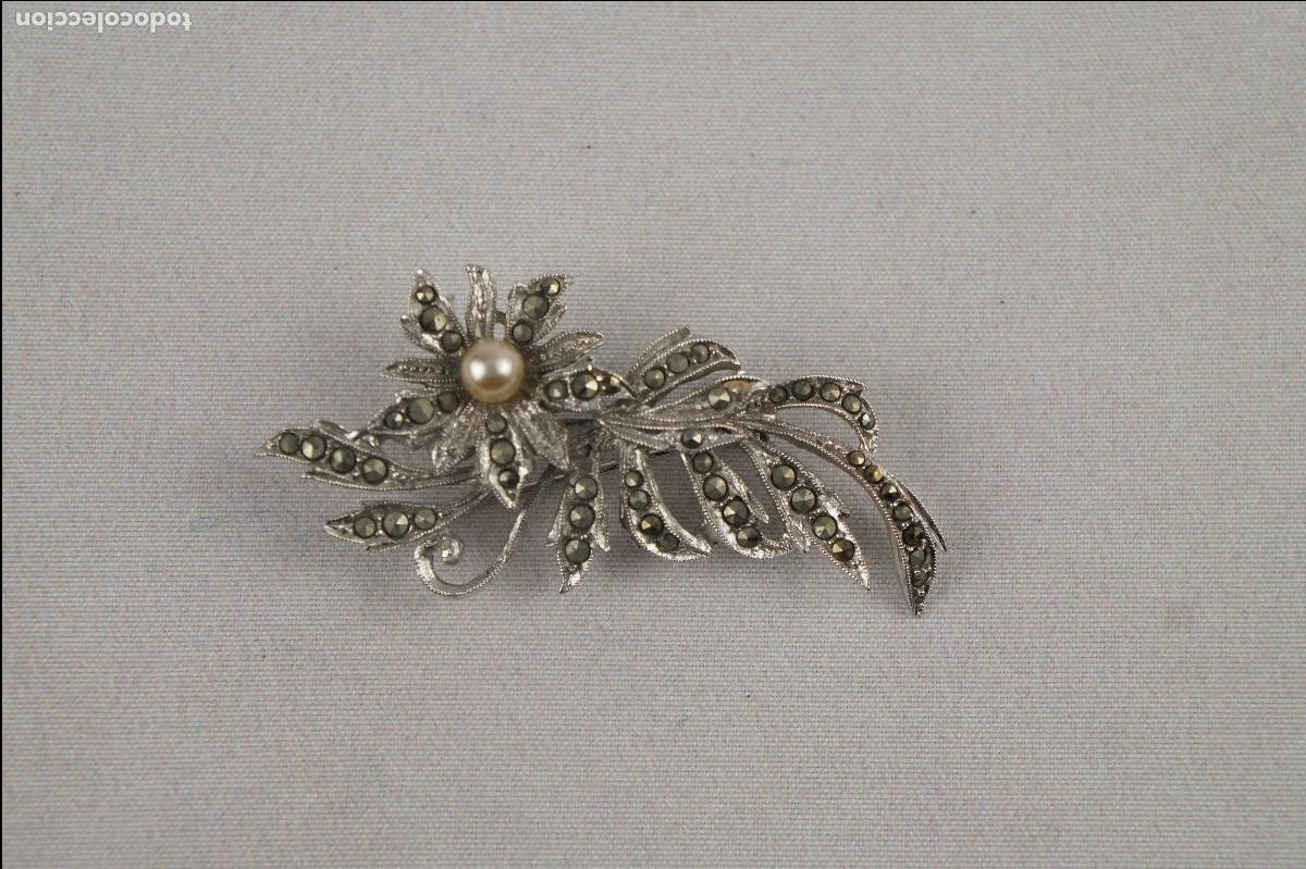 Antig&uuml;edades: Broche de plata con una perla - Foto 3