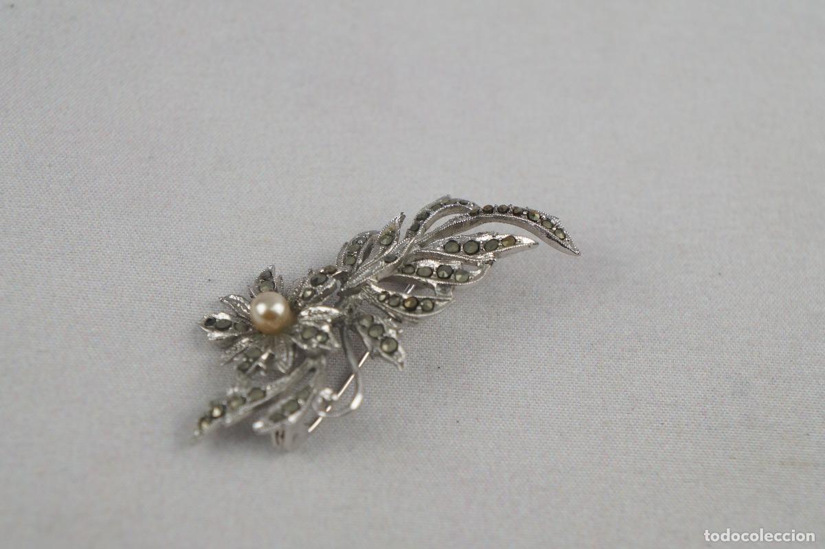 Antig&uuml;edades: Broche de plata con una perla - Foto 4