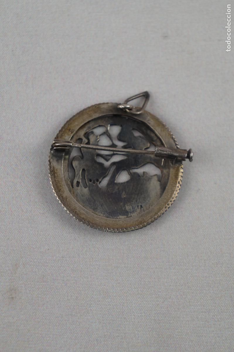 Antig&uuml;edades: Broche y collar de plata - Egyptian revival - Foto 4