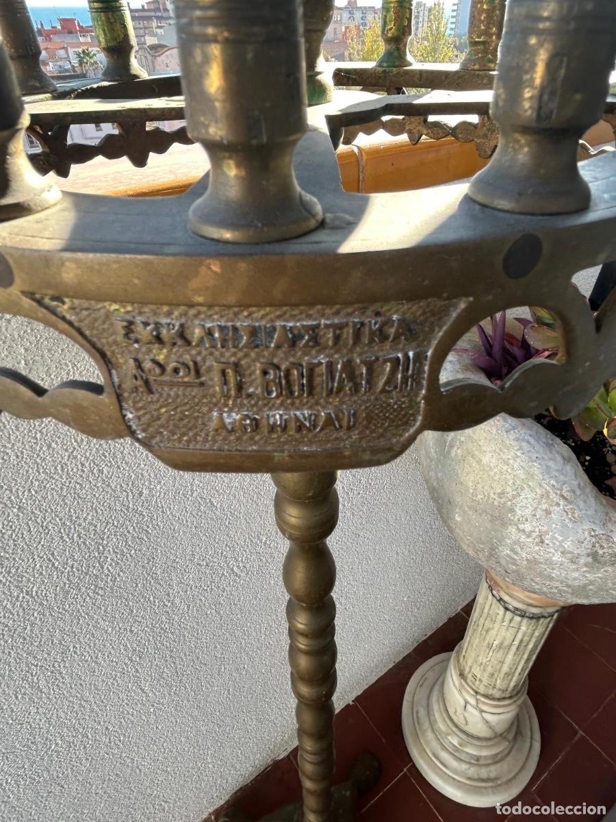 Antig&uuml;edades: Candelabro de pie antiguo - Foto 2