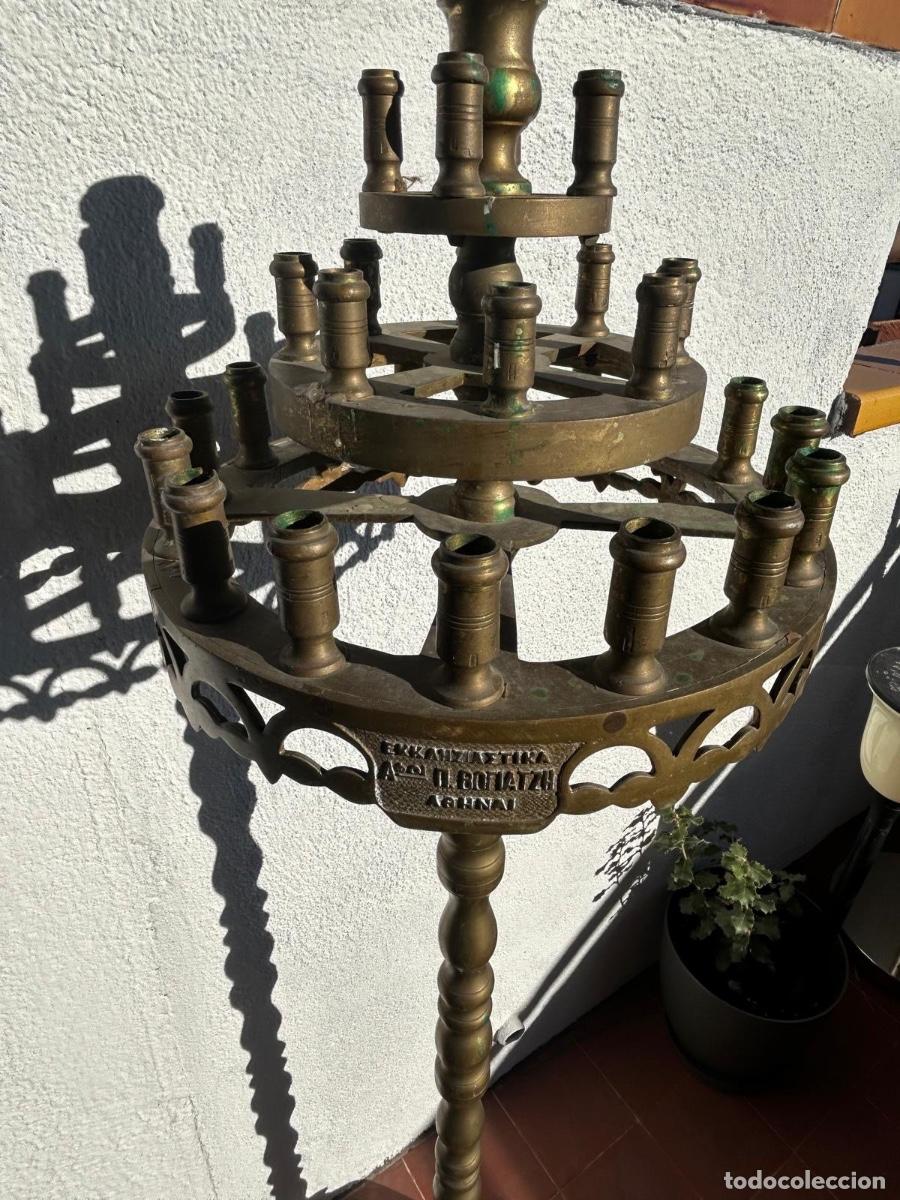Antig&uuml;edades: Candelabro de pie antiguo - Foto 1