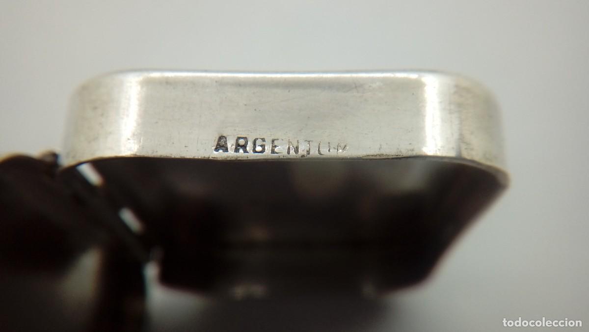 Antig&uuml;edades: PASTILLERO PLATA RECTANGULAR - Foto 4