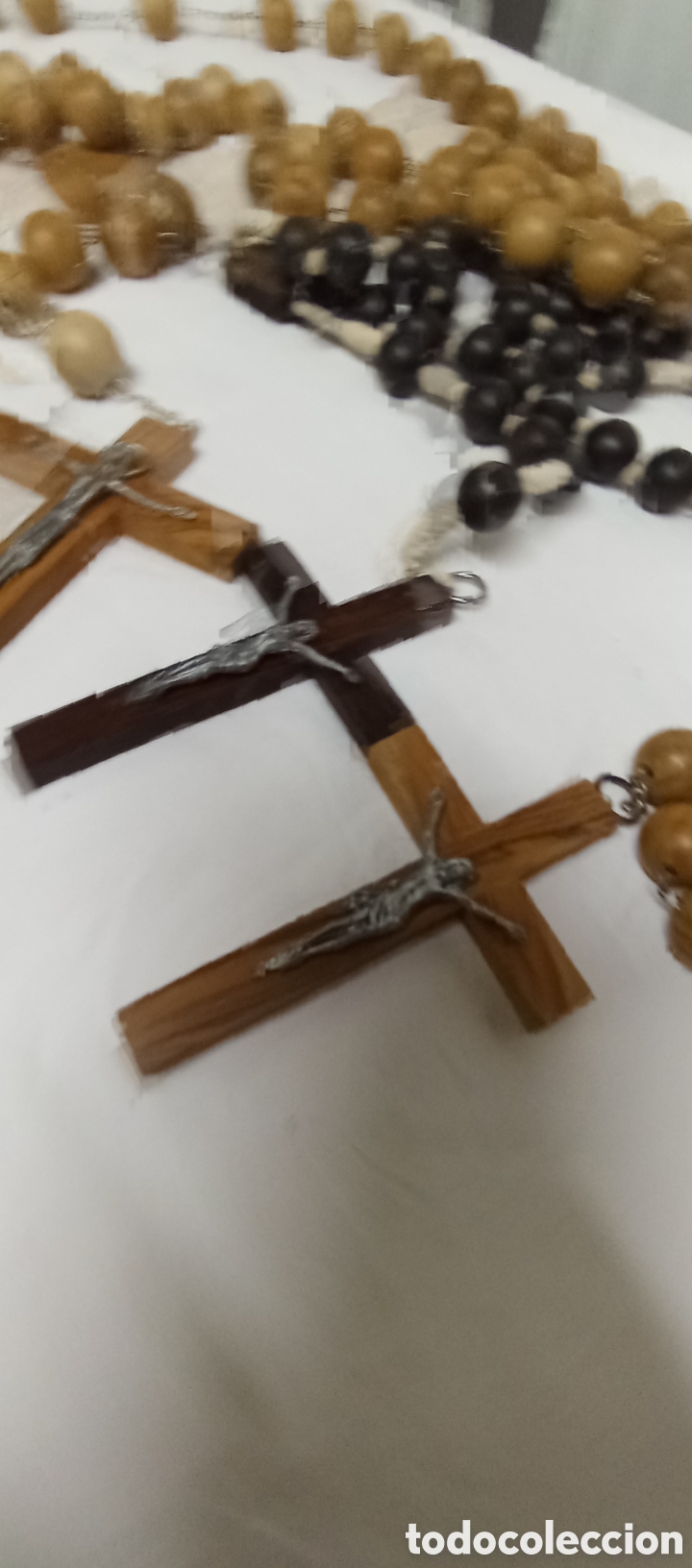Antig&uuml;edades: 3 ROSARIOS DE MADERA DEL SIGLO XX - Foto 15