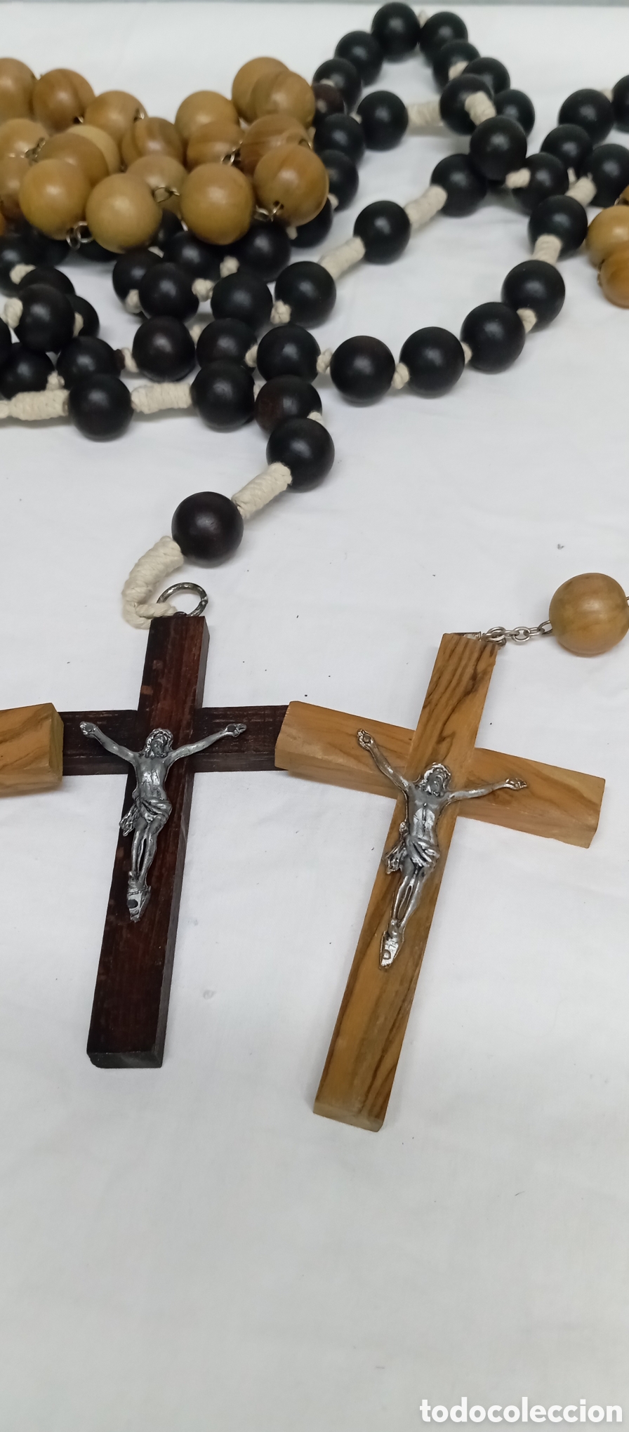 Antig&uuml;edades: 3 ROSARIOS DE MADERA DEL SIGLO XX - Foto 18