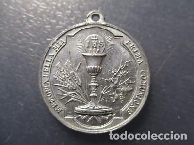 Antig&uuml;edades: MEDALLA RELIGIOSA PRIMERA COMUNION / EUCARESTIA - JESUS - Foto 4