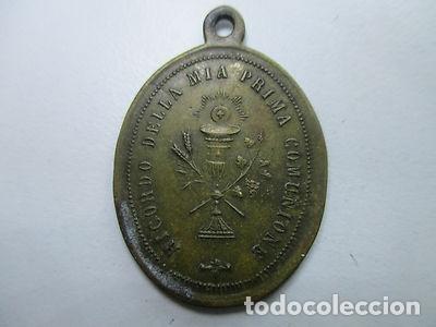 Antig&uuml;edades: MEDALLA RELIGIOSA RECUERDO DE LA PRIMERA COMUNION - Foto 4