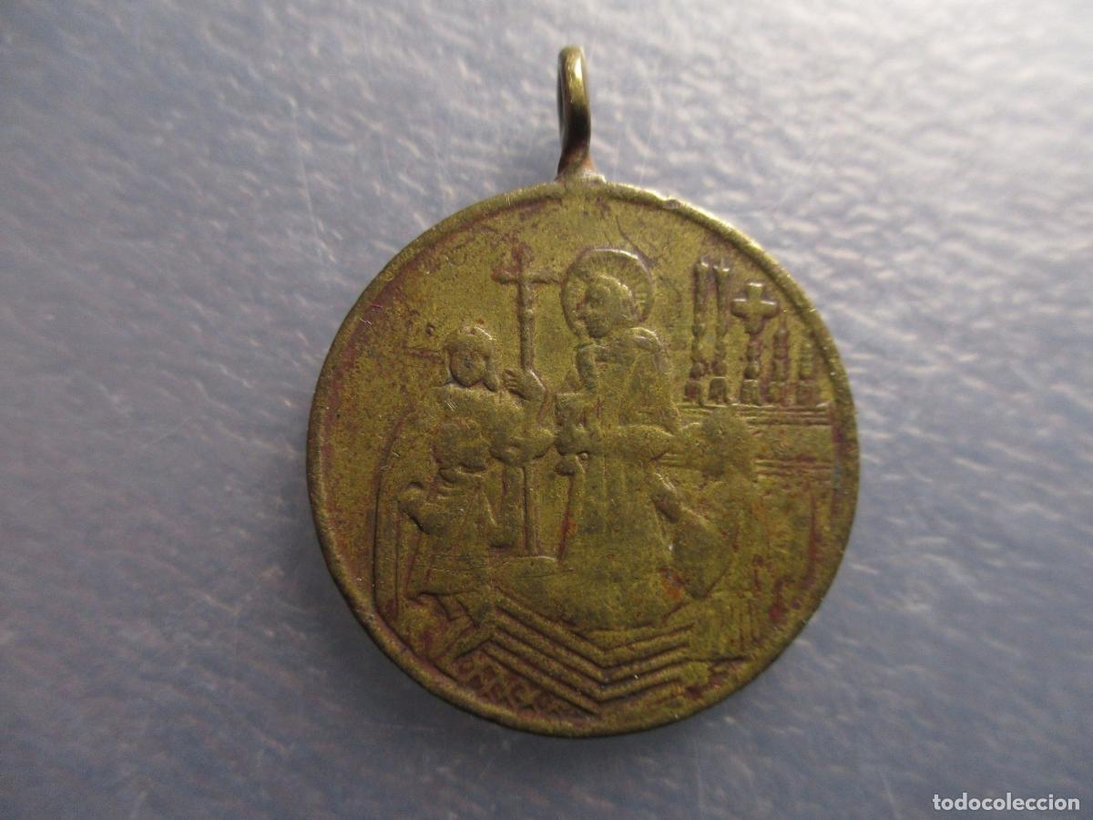 Antig&uuml;edades: MEDALLA RELIGIOSA PRIMERA COMUNION CALIZ / EUCARESTIA - Foto 4