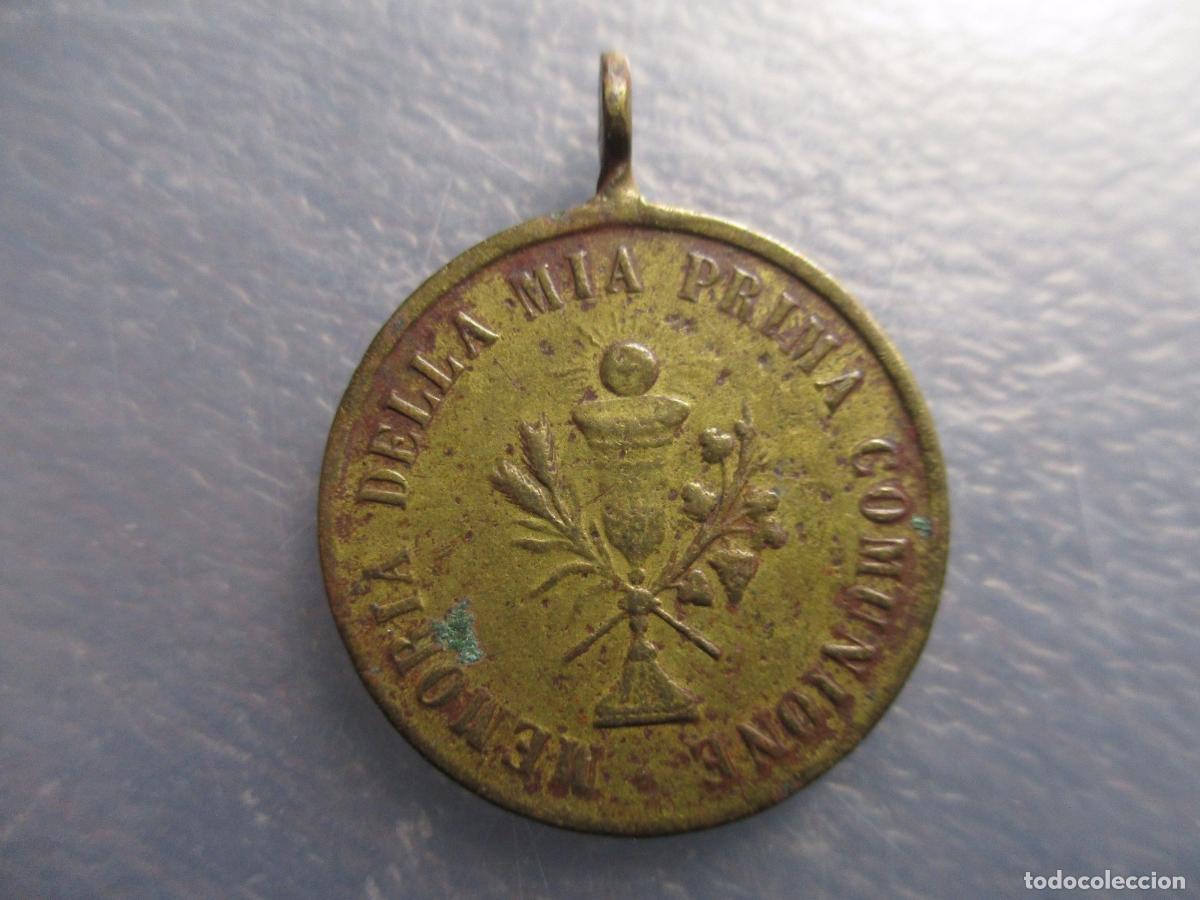 Antig&uuml;edades: MEDALLA RELIGIOSA PRIMERA COMUNION CALIZ / EUCARESTIA - Foto 2
