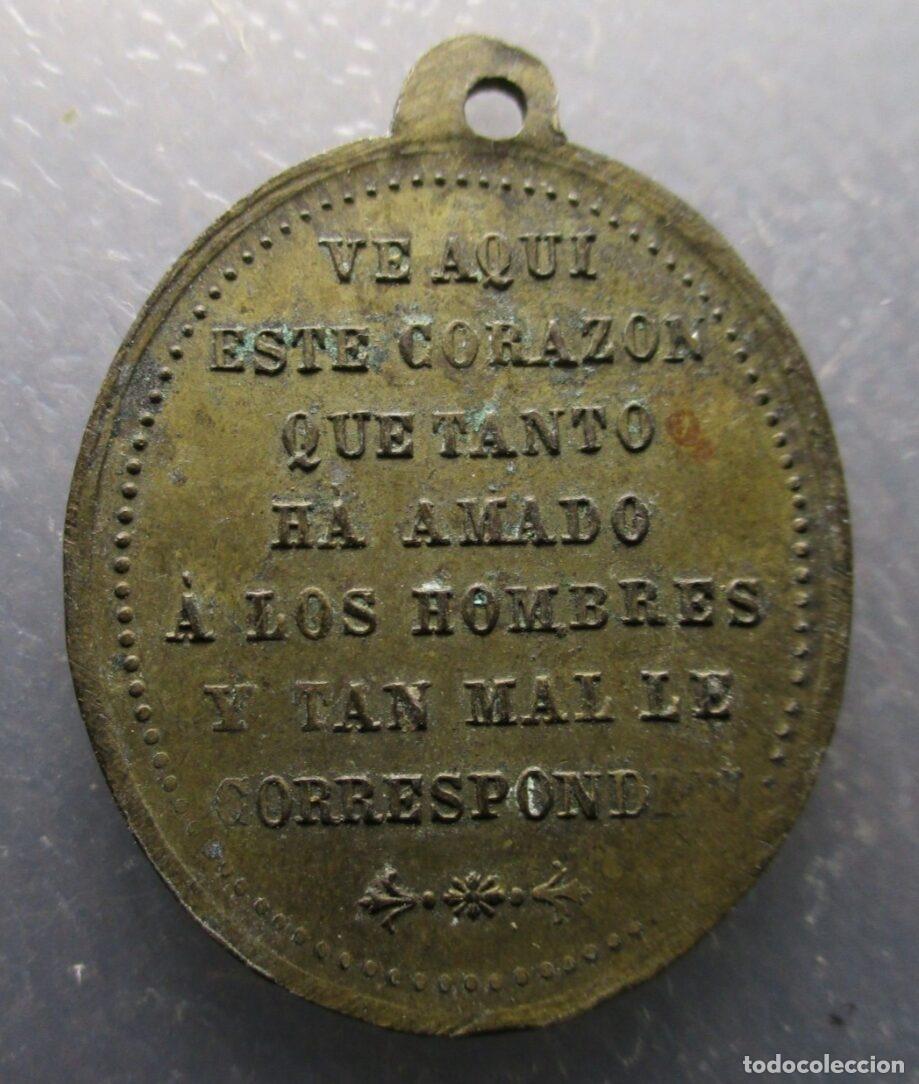 Antig&uuml;edades: MEDALLA RELIGIOSA CORAZON DE JESUS - Foto 3