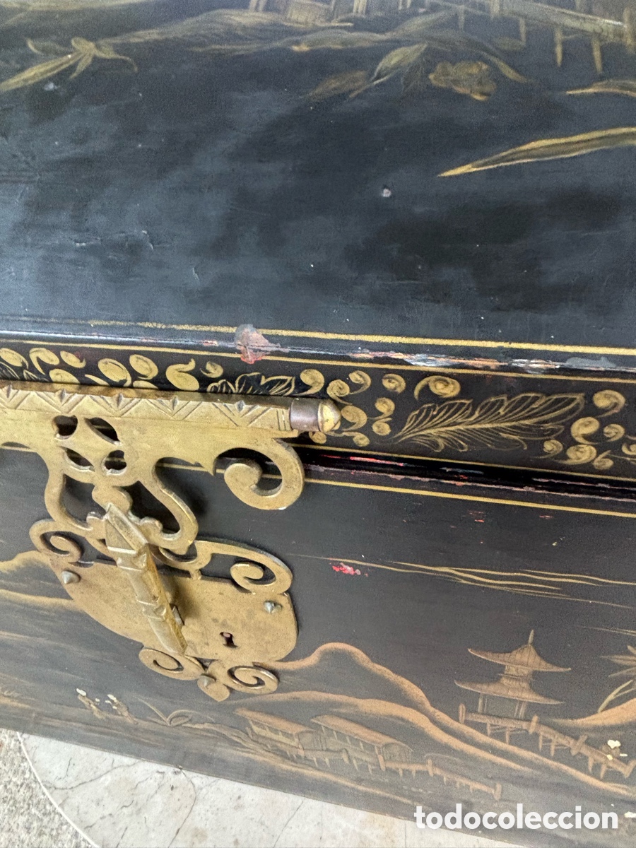 Antig&uuml;edades: Ba&uacute;l lacado del siglo XVIII - Foto 5