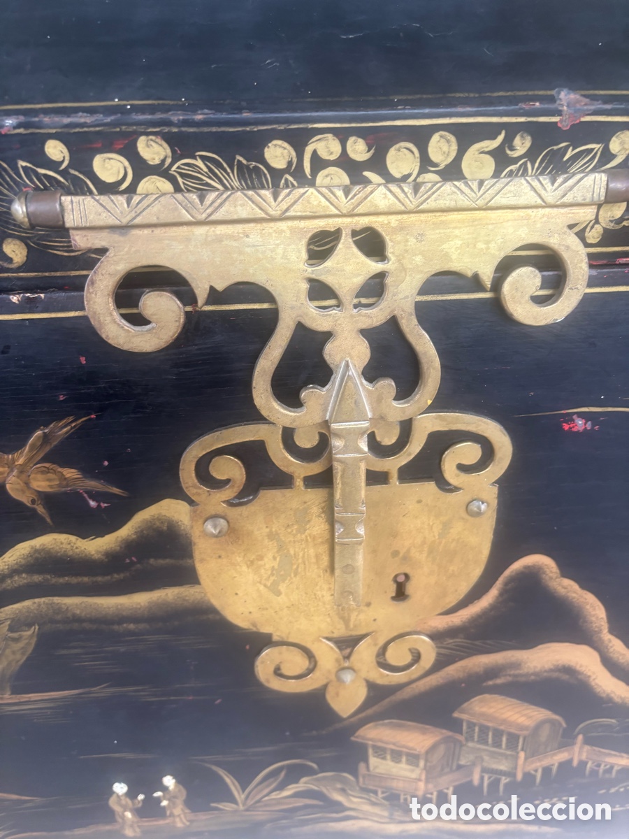 Antig&uuml;edades: Ba&uacute;l lacado del siglo XVIII - Foto 13