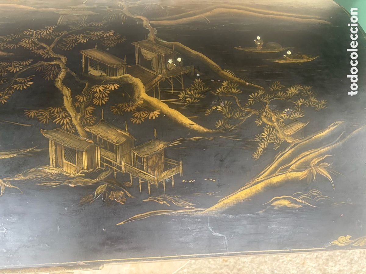 Antig&uuml;edades: Ba&uacute;l lacado del siglo XVIII - Foto 15