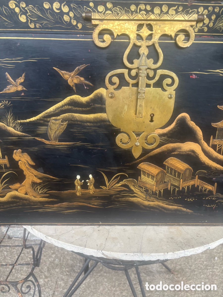 Antig&uuml;edades: Ba&uacute;l lacado del siglo XVIII - Foto 20