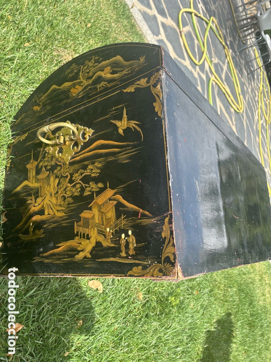 Antig&uuml;edades: Ba&uacute;l lacado del siglo XVIII - Foto 24