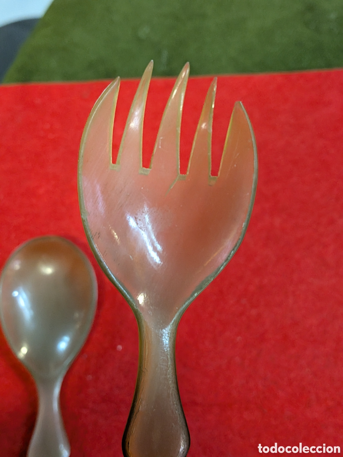 Antig&uuml;edades: Cubiertos de servir para ensaladas. alpaca. REF-9474 - Foto 5