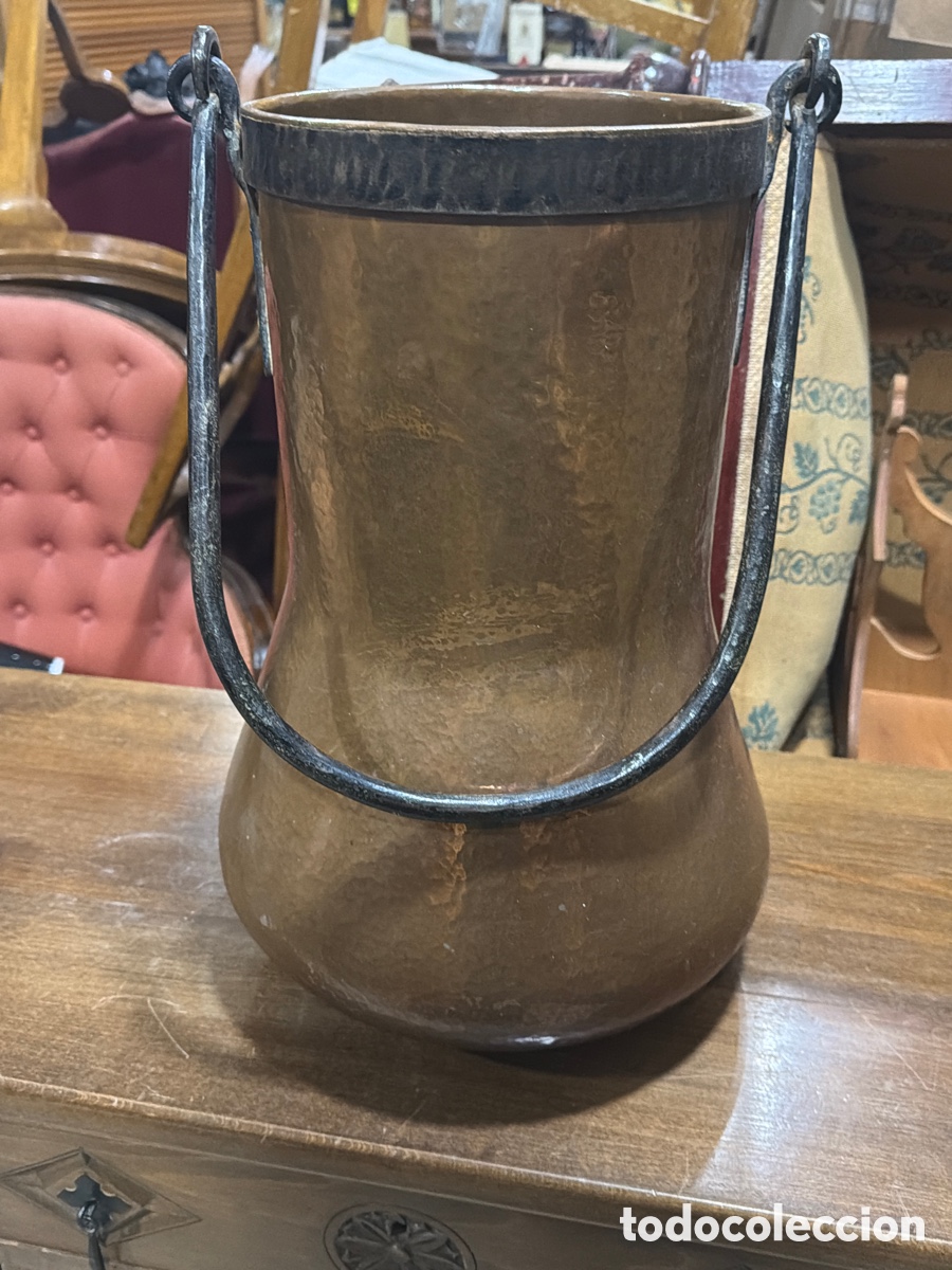 Antiques: Olla de cobre antigua de gran tama&ntilde;o