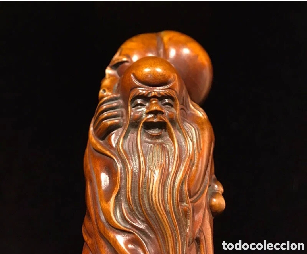 Antig&uuml;edades: Precioso netsuke OKIMONO dios de la longevidad - Foto 3