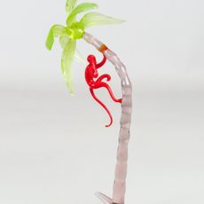 figura mono subiendo a palmera cristal soplado - Compra venta en ...