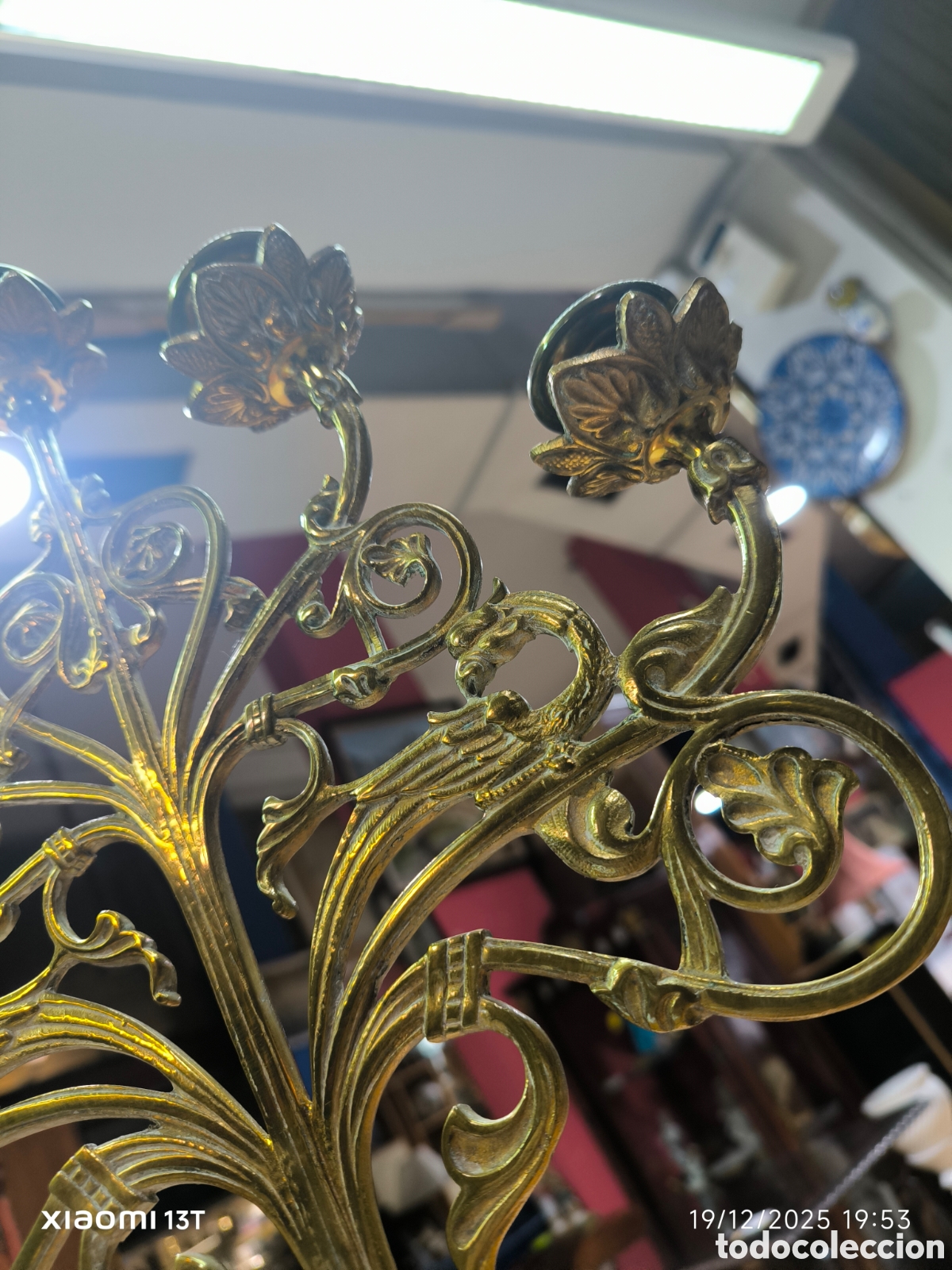 Antig&uuml;edades: Candelabro de 5 brazos - Foto 4