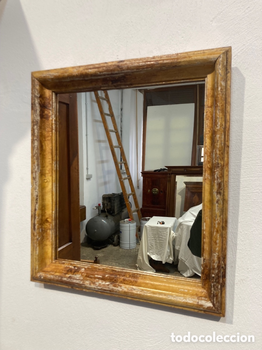 Antig&uuml;edades: Espejo con marco antiguo - Foto 1