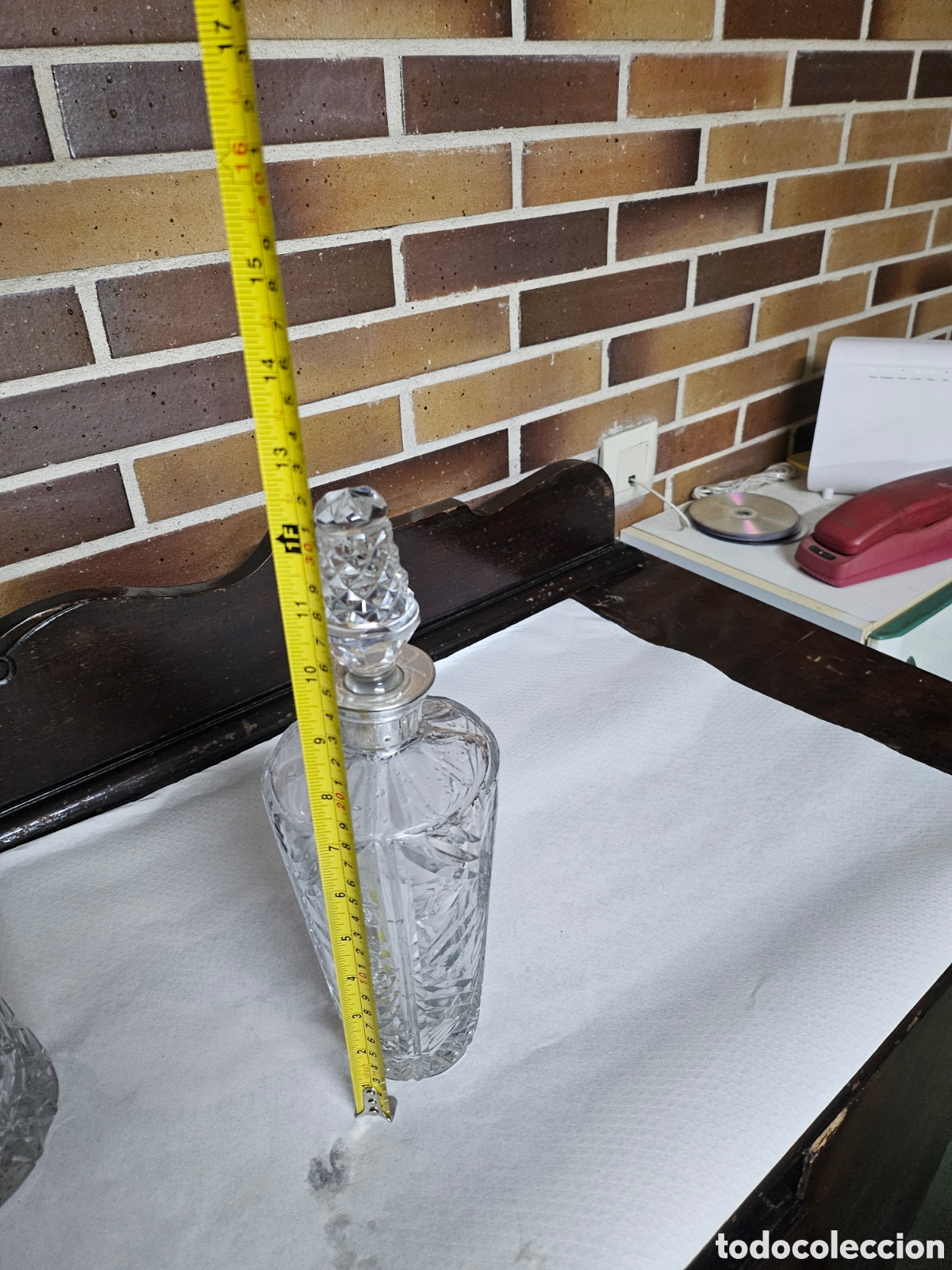 Antig&uuml;edades: licorera antigua cuello de plata - Foto 3
