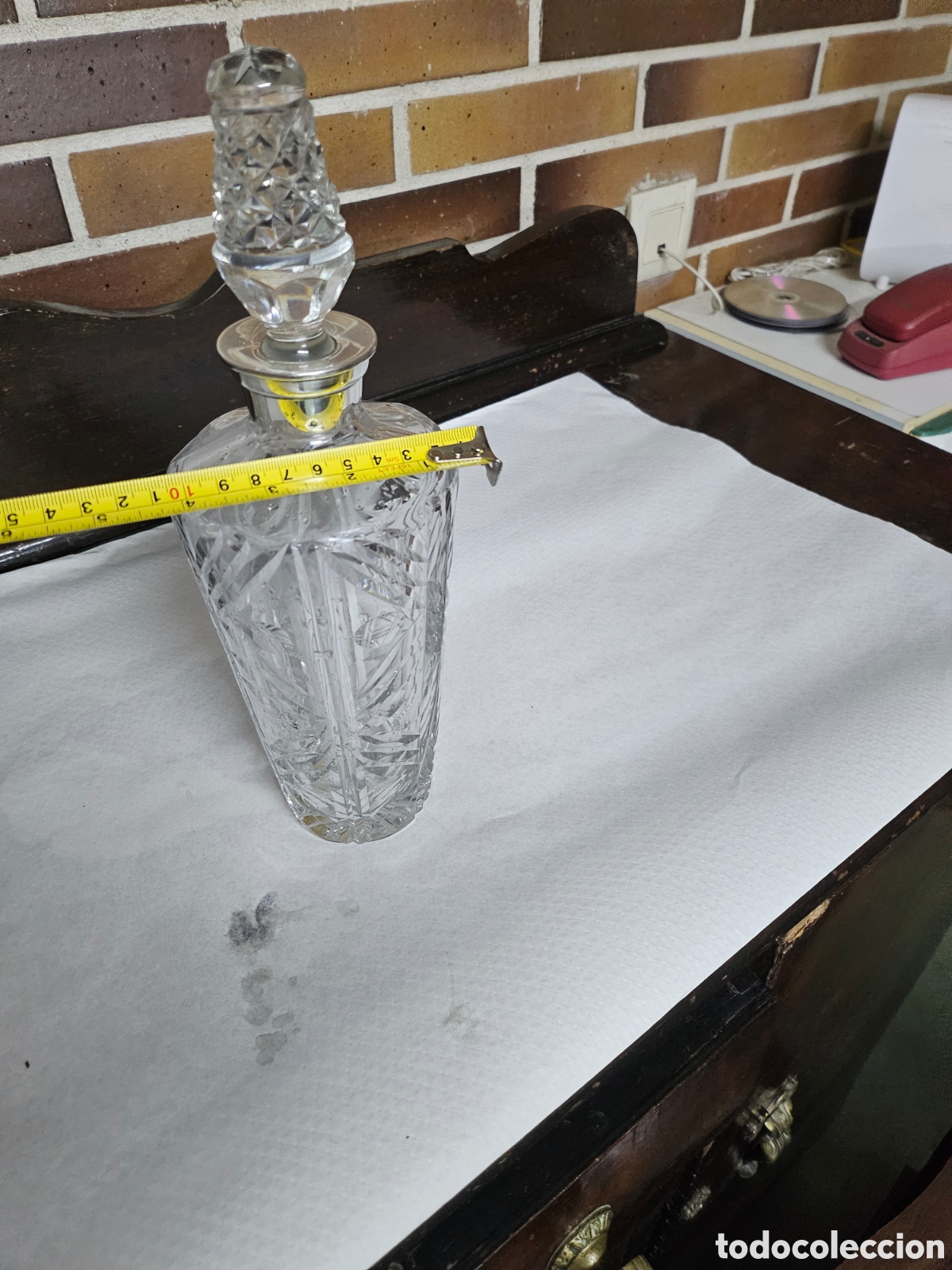 Antig&uuml;edades: licorera antigua cuello de plata - Foto 4