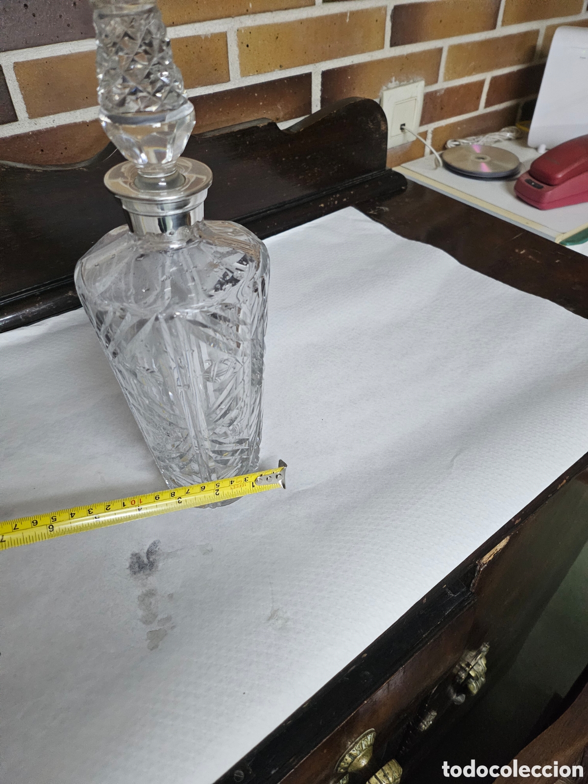 Antig&uuml;edades: licorera antigua cuello de plata - Foto 5