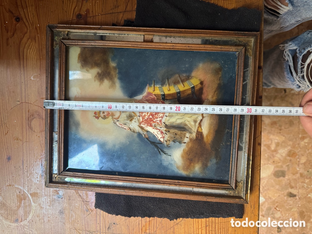 Antig&uuml;edades: Cuadro distal pintado siglo XIX - Foto 3