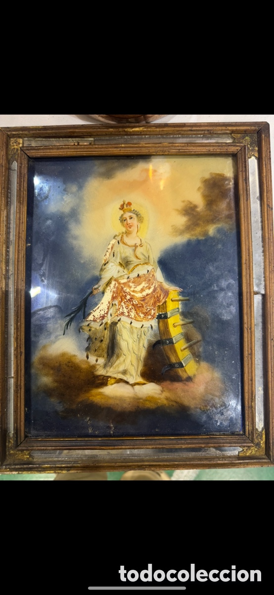Antig&uuml;edades: Cuadro distal pintado siglo XIX