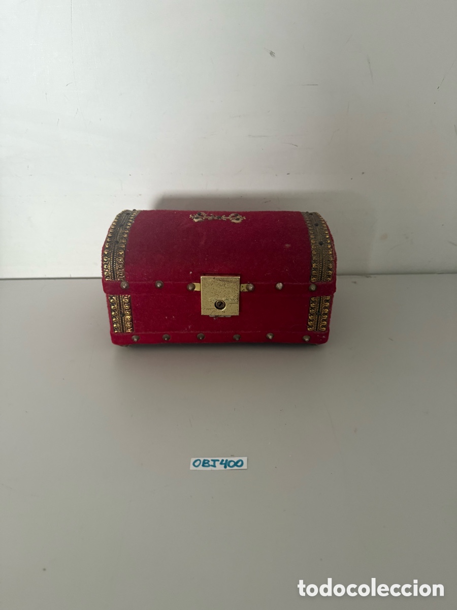 Antig&uuml;edades: Caja joyero terciopelo rojo - Foto 1