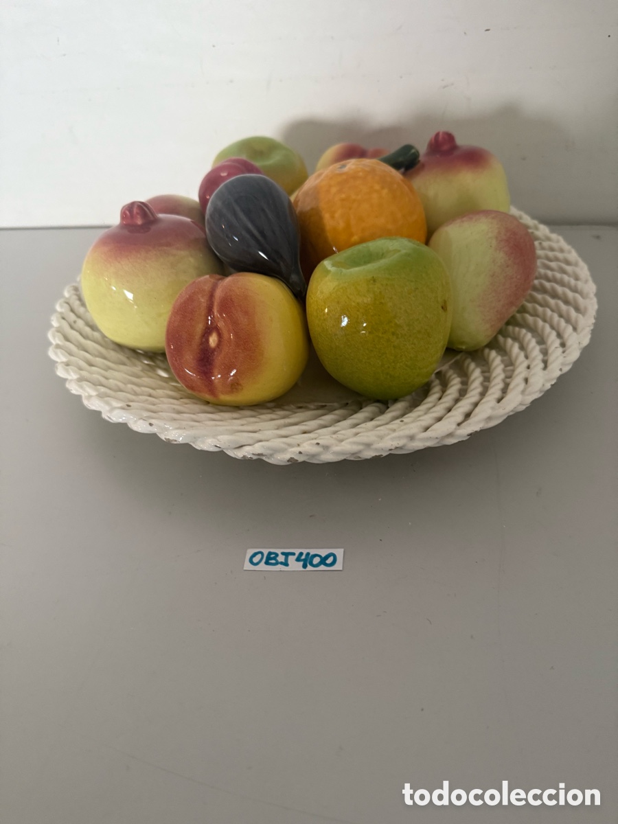 Antig&uuml;edades: Frutero grande de cer&aacute;mica - Foto 3