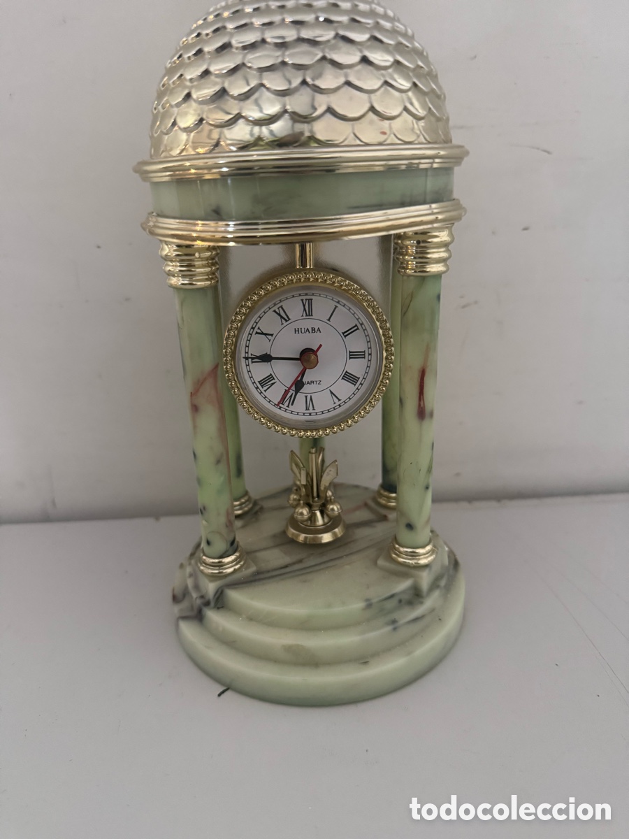 Antig&uuml;edades: Reloj de sobremesa estilo Napole&oacute;n pl&aacute;stico - Foto 2